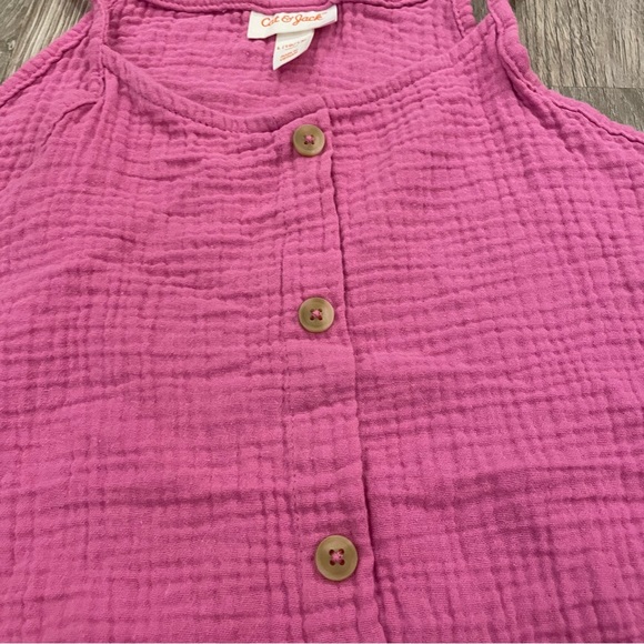 CAT & JACK Pink Tie Front Tank Top - $3 bundle item - Picture 2 of 6